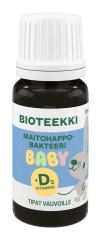 Bioteekki Maitohappobakteeri Baby + D3 Tipat 8 ml